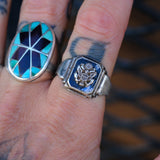 Vintage Sterling Army Signet Ring 10