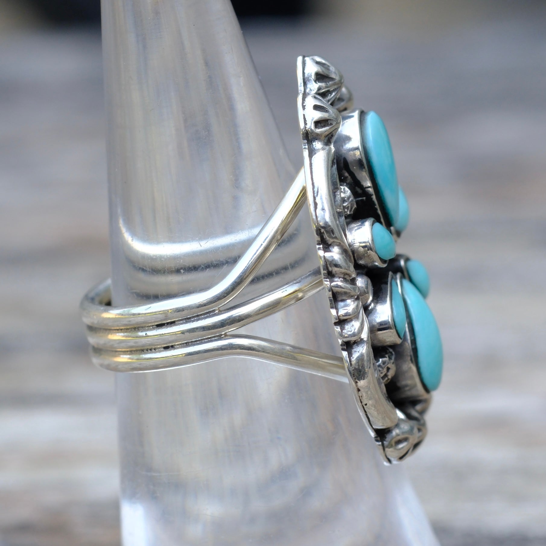Vintage Sterling Turquoise Ring 6