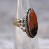 Vintage Sterling Petrified Wood Ring 4