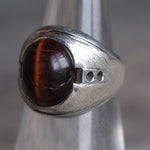 Vintage Sterling Tigers Eye Ring 5.25