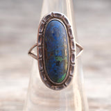 Vintage Sterling Chrysocolla Ring 6.5