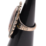 Vintage Sterling Petrified Wood Ring 5