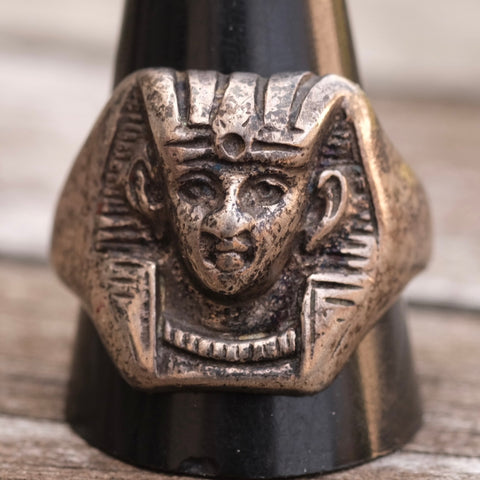 Vintage Sterling Pharaoh Ring 12.5