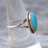 Vintage Sterling Turquoise Ring 7.25