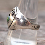 Vintage Sterling Turquoise Bear Paw Ring 10.75