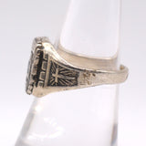 Vintage Sterling 1957 Class Signet Ring 7.5