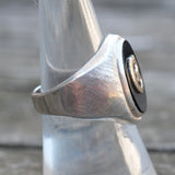 Vintage Sterling G Initial Signet Ring 7.75