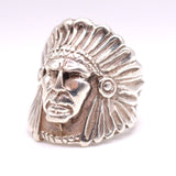 Vintage Sterling Big Chief Ring 9