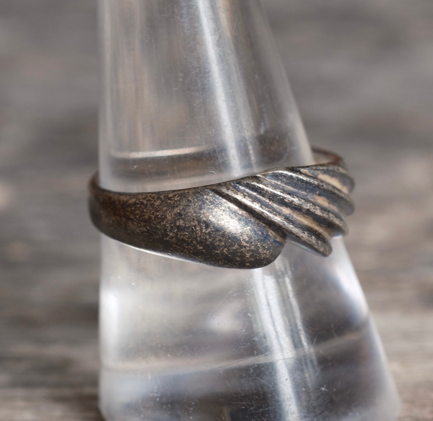 Vintage Sterling Silver Modernist Ring 9.25