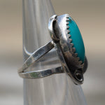Vintage Sterling Turquoise Feather Ring 3