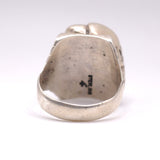 Vintage Sterling Turquoise Eagle Ring 10.25