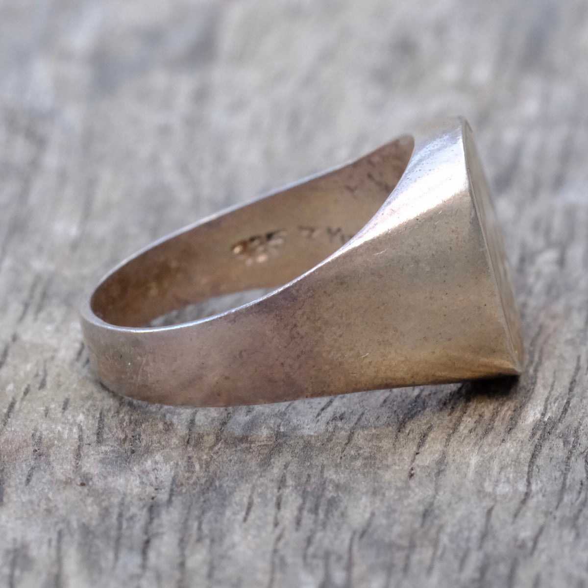 Vintage Sterling Tigers Eye Signet Ring 10.25