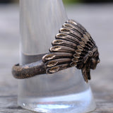 Vintage Sterling Big Chief Ring 11.5