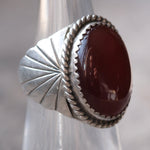 Vintage Sterling Carnelian RIng 5.75