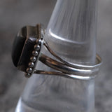 Vintage Sterling Onyx Roper RIng 8.5