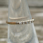 Vintage 14k Gold 5 Diamond Band 5.75