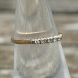 Vintage 14k Gold 5 Diamond Band 5.75