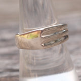 Vintage Sterling Silver Modernist Ring 8.5