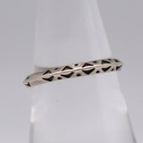 Vintage Sterling Silver Stamped Band 6.75