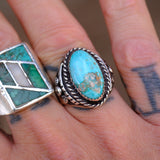Vintage Sterling Turquoise Ring 8