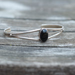 Vintage Sterling Onyx Roper Cuff