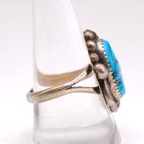 Vintage Sterling Turquoise Ring 10.75