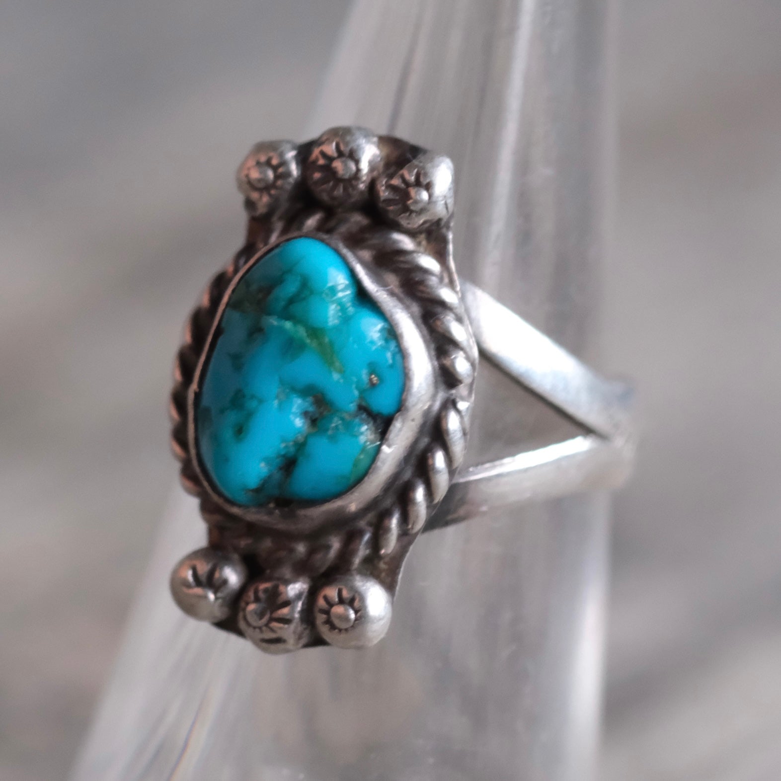Vintage Sterling Turquoise Ring 6