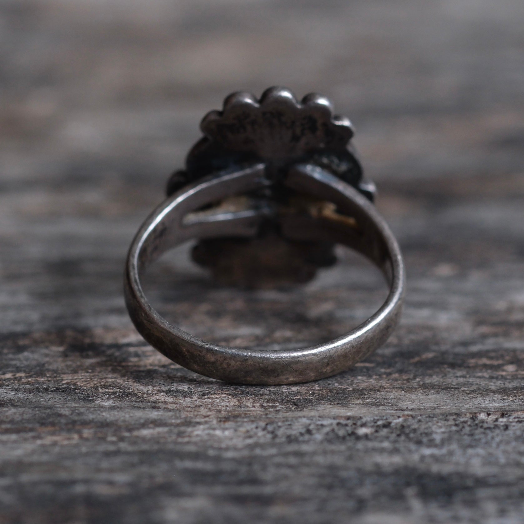 Vintage Sterling Turquoise Ring 4.75