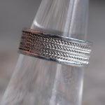 Vintage Sterling Silver Braided Band 7