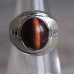 Vintage Sterling Tigers Eye Ring 5.25