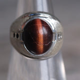 Vintage Sterling Tigers Eye Ring 5.25