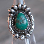 Vintage Sterling Turquoise Ring 4.75