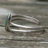 Vintage Sterling Malachite Cuff
