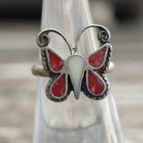 Vintage Sterling Butterfly Ring 5.5