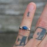 Vintage Sterling Lapis Band 5.25