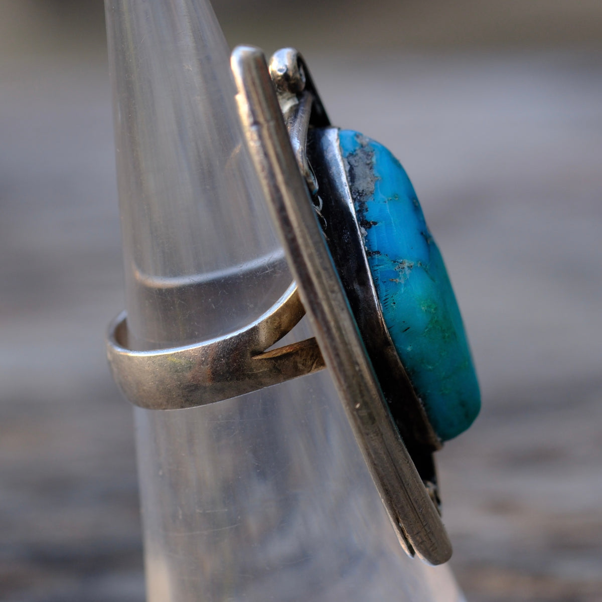 Vintage Sterling Turquoise Ring 5