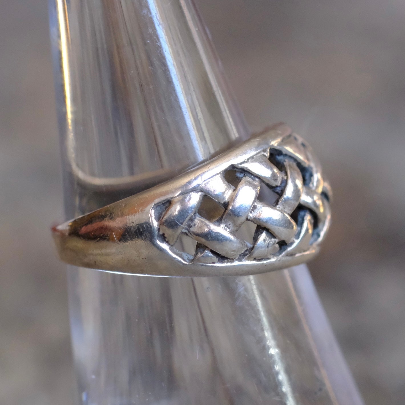 Vintage Sterling Silver Braided Ring 5.75