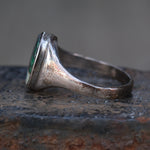Vintage Sterling Multistone Inlay Ring 9.75