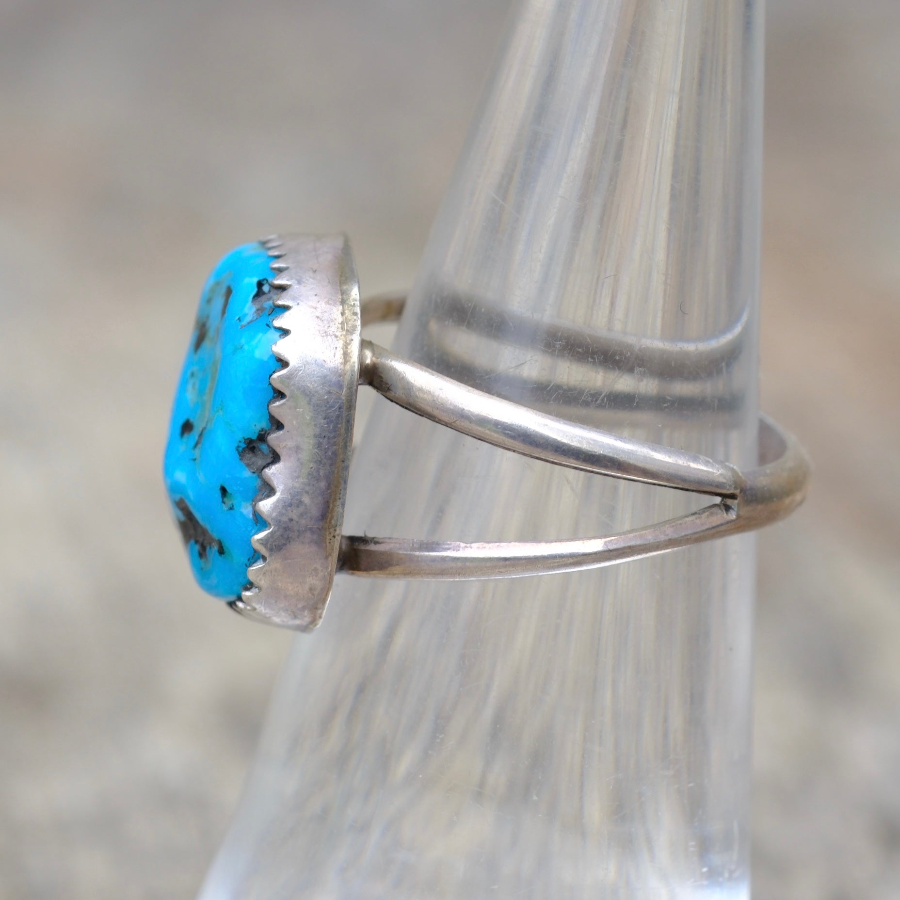 Vintage Sterling Turquoise Ring 5