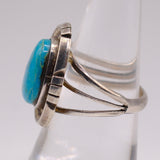 Vintage Sterling Turquoise Ring 7.5