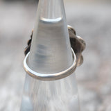 Vintage Sterling Turquoise Feather Ring 4.75