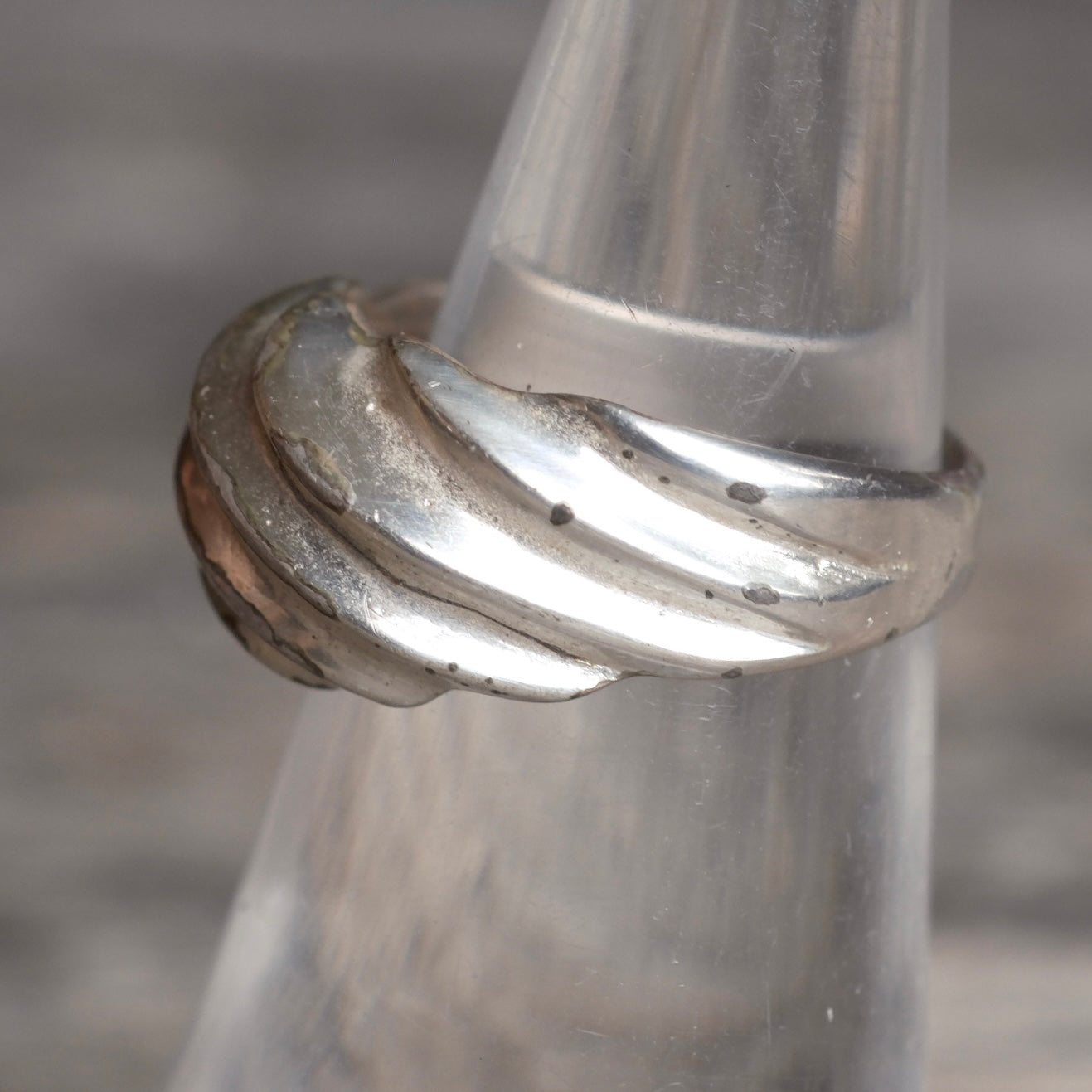 Vintage Sterling Silver Modernist Ring 6