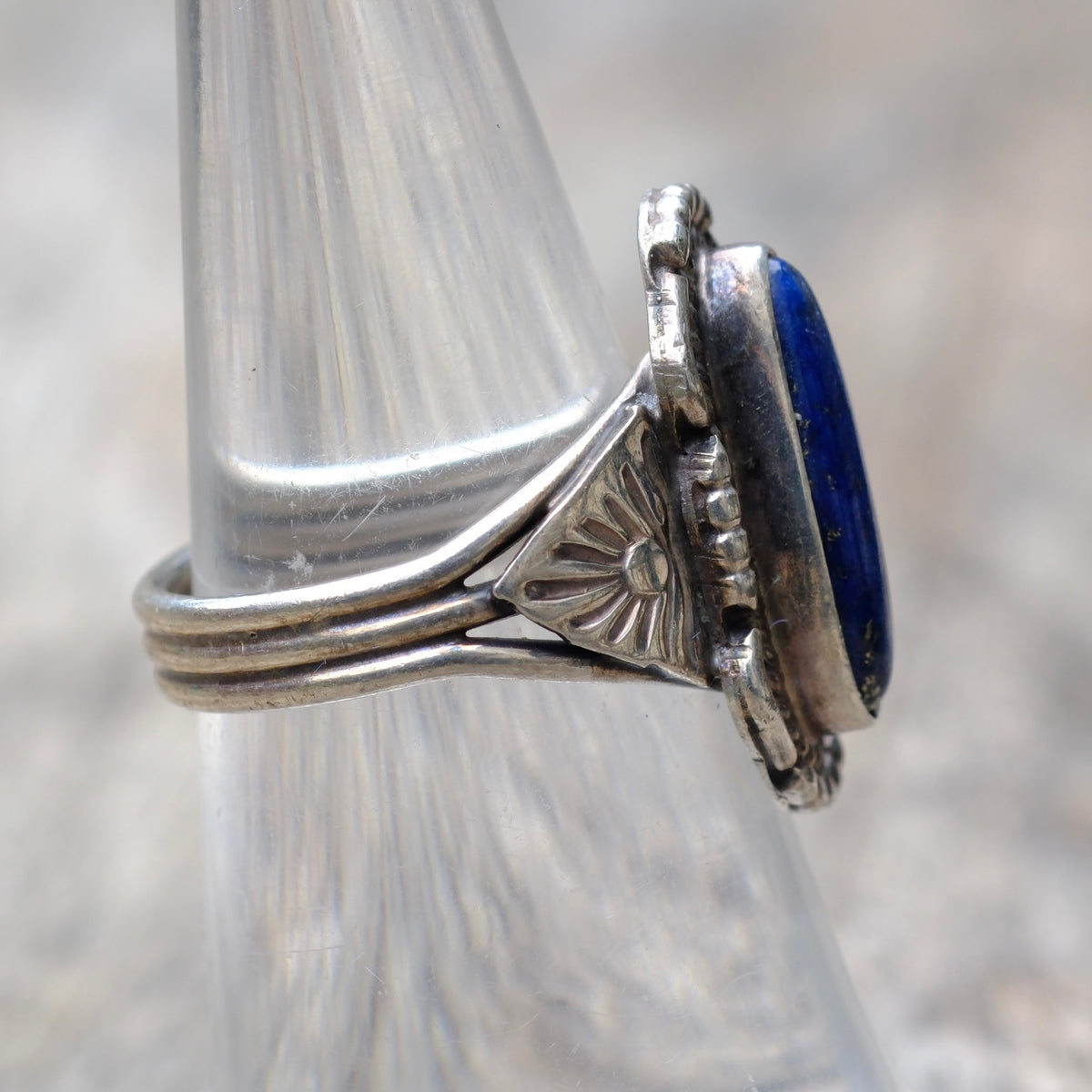 Vintage Sterling Lapis Ring 6