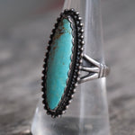 Vintage Sterling Turquoise Ring 8.5