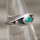Vintage Sterling Turquoise Band Ring 6.25