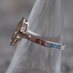 Vintage Sterling F Initial Ring 7.75