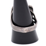 Mid Century Vintage Sterling Petrified Wood Ring 10