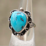 Vintage Sterling Turquoise Ring 6.25