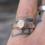 Vintage Sterling and 12K Gold Band 6.75