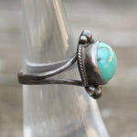 Vintage Sterling Turquoise Ring 5.75